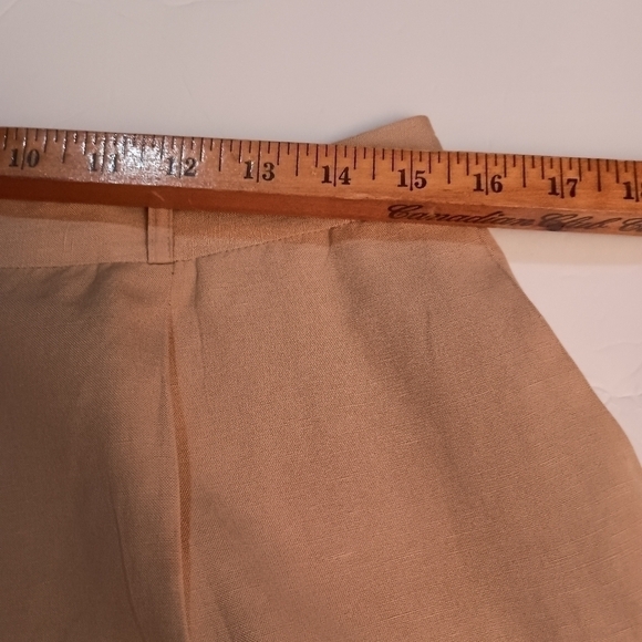 Talbot's Silk & Linen Blend Khaki Colored Pantsuit Size 12 - Picture 11 of 15